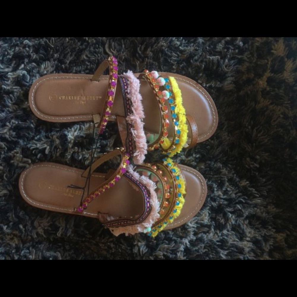 Beautiful decorative sandals charming Charlie!!
